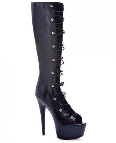 Ellie Shoes Tyra 6&quot; Knee High Boot w/Zipper Black Six
