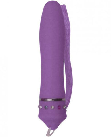 Jeweliscious Rhinestone Mini Vibe W/strap - Purple