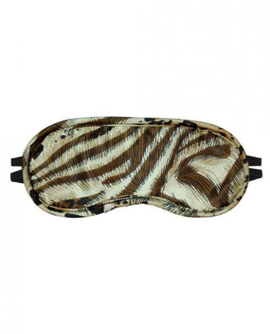 Satin Blindfold 2 Strap - Leopard