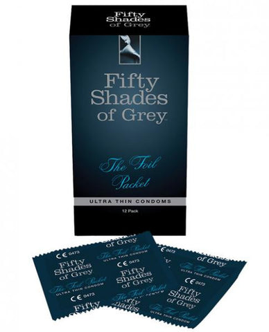 Fifty Shades Of Grey Foil Packet Condoms 12 Pack