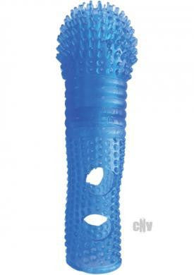Ecstasy extension light up sleeve w/power bullet - blue