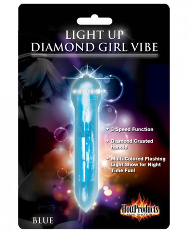 Diamond Girl Light Up Pleasure Vibe Blue
