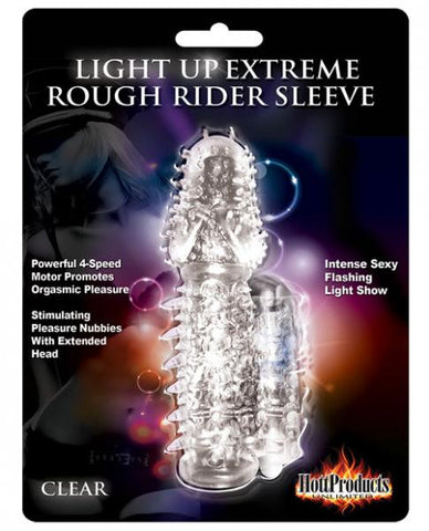 Light Up Vibrating Pleasure Sleeve Clear