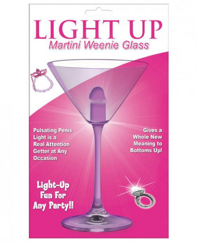 Light Up Martini Weenie Glass Purple