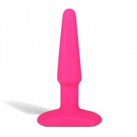 All About Anal 4&quot; Silicone Butt Plug Hot Pink