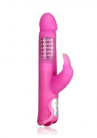 Rotating Rabbit Pleasure Beads- Pink