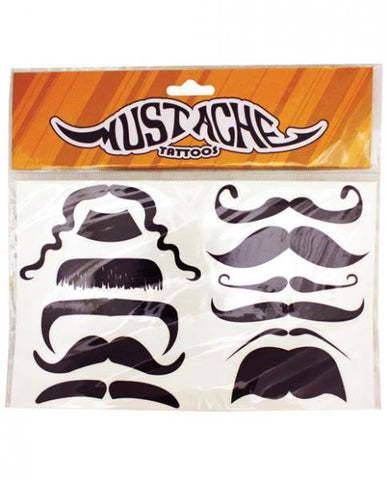 Mustache Tattoo 12 Pack