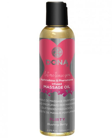 Dona Scented Massage Oil Flirty Blushing Berry 4.25oz