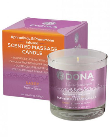 Dona Scented Massage Candle Sassy Tropical Tease 4.75oz