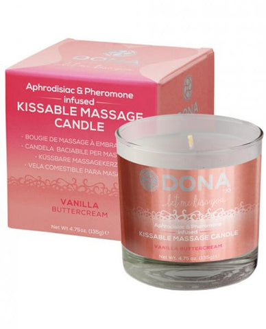 Dona Kissable Massage Candle Vanilla Buttercream 4.75oz