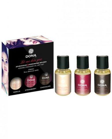 Dona Let Me Kiss You Flavored Massage Oil Gift Set