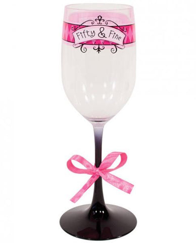 Fifty &amp; Fine Wine Glass