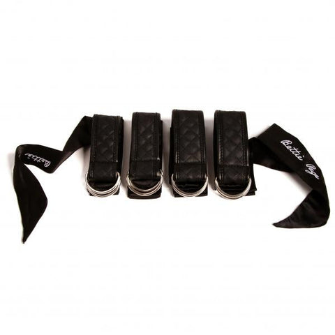 Sweet On Satin Restraints Set Black