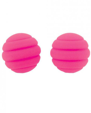 Twistty Silicone Kegel Balls Neon Pink