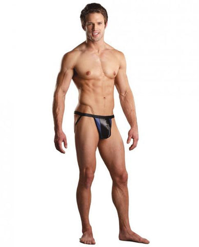 Color Block Cire Zipper Jock Black/Blue S/M
