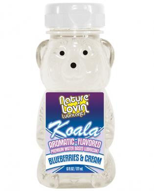 Nature Labs Koala Flavored Lubricant 6 oz - Blueberries &amp; Cream