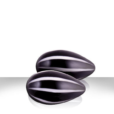 Crystal Premium Glass Eggs - Black &amp; White