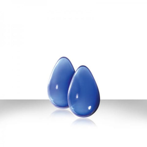 Crystal Glass Eggs Large Blue