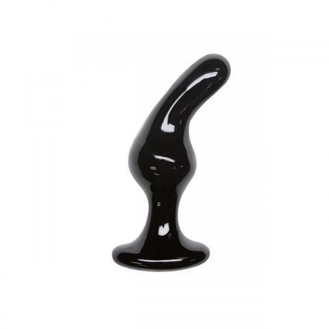 Crystal Glass Anal Plug Black