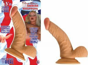 Real Skin All American Whopper With Balls 6.5 Inch - Flesh