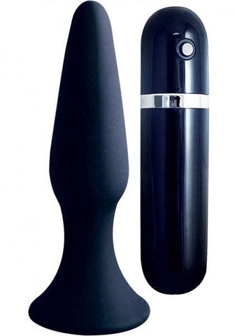 My First Silicone Surge Vibrating Butt Plug 5 Inch - Black