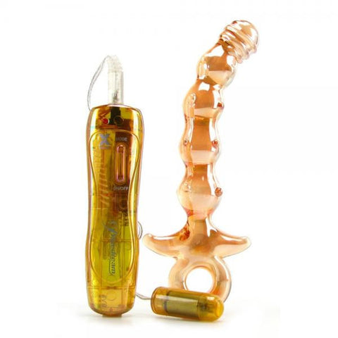 Icicles No. 15 Hand Blown Glass Massager - 10 Function Orange