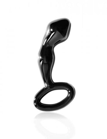 Icicles No. 46 Glass Butt Plug Black