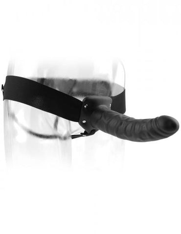 8&quot; Hollow Strap-On - Black