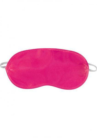Neon satin love mask - pink