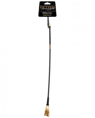 Fetish Fantasy Gold Riding Crop Black