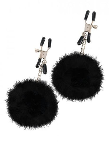 Pom Pom Nipple Clamps Black