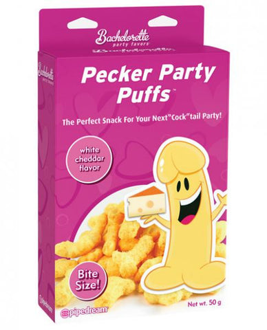 Bachelorette Party Favors Pecker Party Puffs - White Cheddar