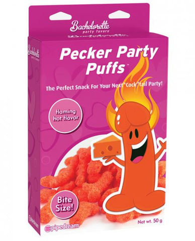Bachelorette Party Favors Pecker Party Puffs - Flaming Hot
