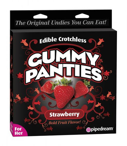 Edible crotchless gummy panty - strawberry