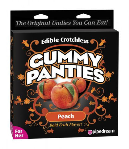 Edible crotchless gummy panty - peach