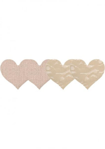 Nude Ambition Hearts Pasties 2 Pack