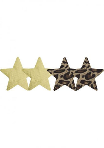Jungle Fever Stars Tan &amp; Leopard 2 Pack Pasties