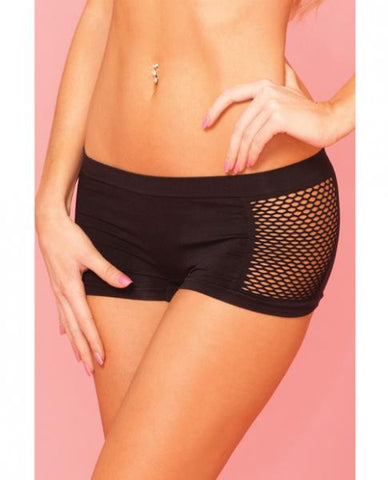 Pink Lipstick Sweat Side Net Stretch Hot Short For Support &amp; Compression Black M/l