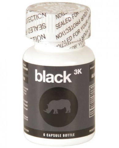 Rhino Black 3K 3000  6 Capsule Bottle