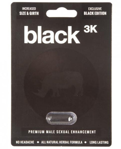 Black 3K 3000 Premium Male Sexual Enhancement 1 Capsule