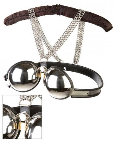 Stainless Steel Bra Black Trim Large