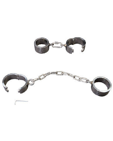Rapture Stainless Steel Ankle and Wrist Bondage Set