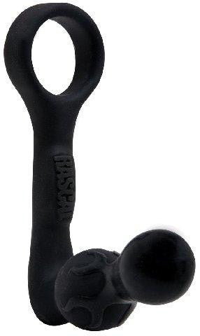 Rascal Clencher Cock Ring&amp;#44; Butt Plug Small Black