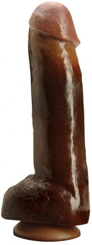 Black Balled 12&quot; Cock Balls Dildo