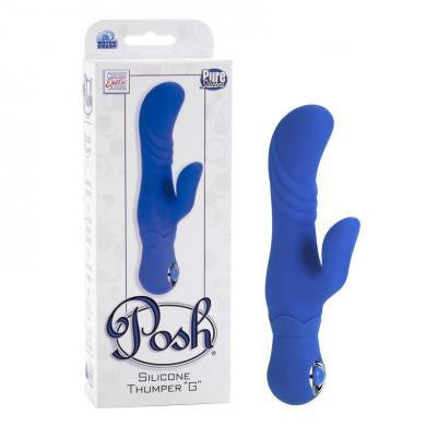 Silicone Thumper G Vibrator Blue