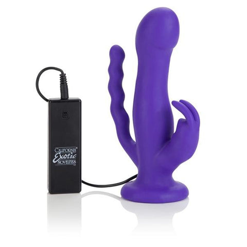 10-Function Silicone Triple Riders - Purple