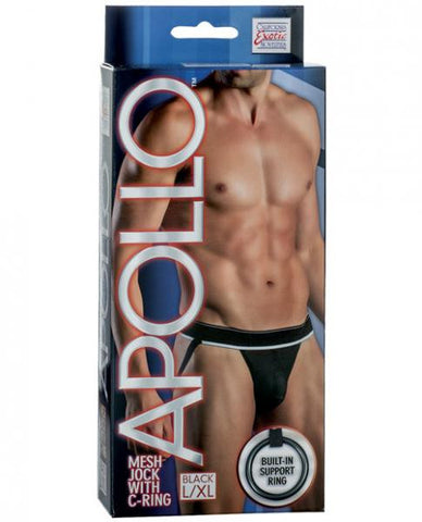 Apollo Mesh Jock with C-Ring Black L/XL