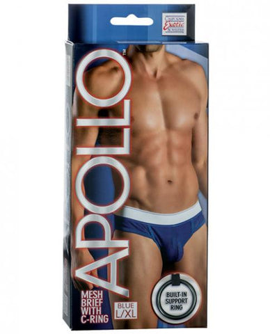 Apollo Mesh Brief with C-Ring Blue L/XL