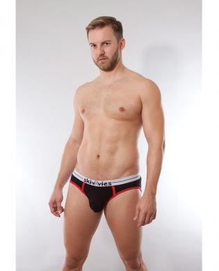 Skivvies Rear Admiral Jock Brief Black XL