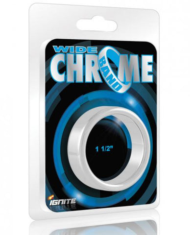 Wide Chrome Band 1.5&quot; Cock Ring